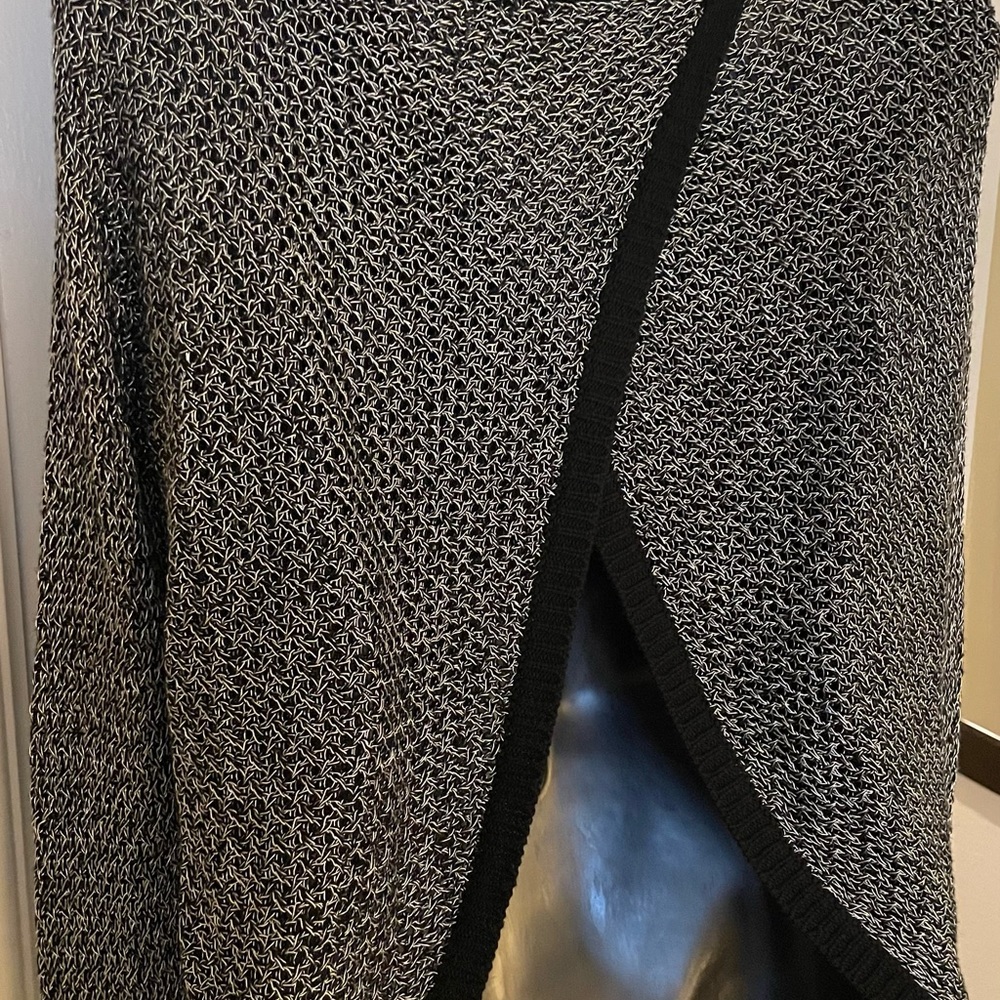 Mason Black and Silver Chunky Knit Shrug